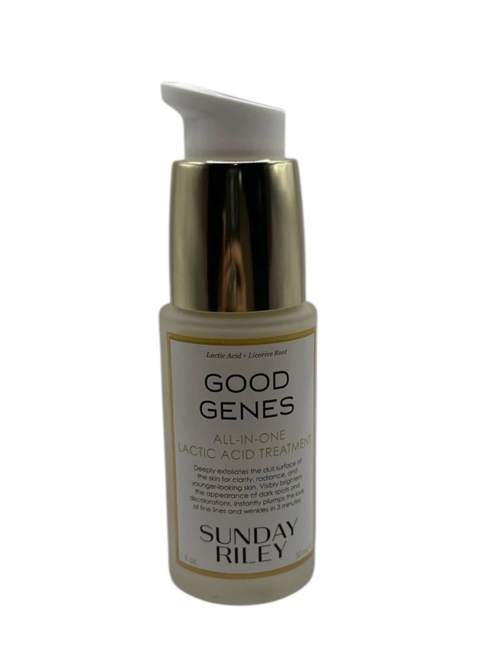Sunday Riley Good Genes Serum Bottle - White and Gold